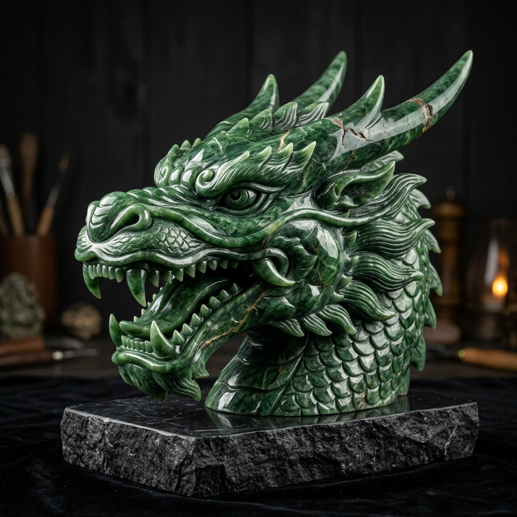 Sculptures de dragons en pierre