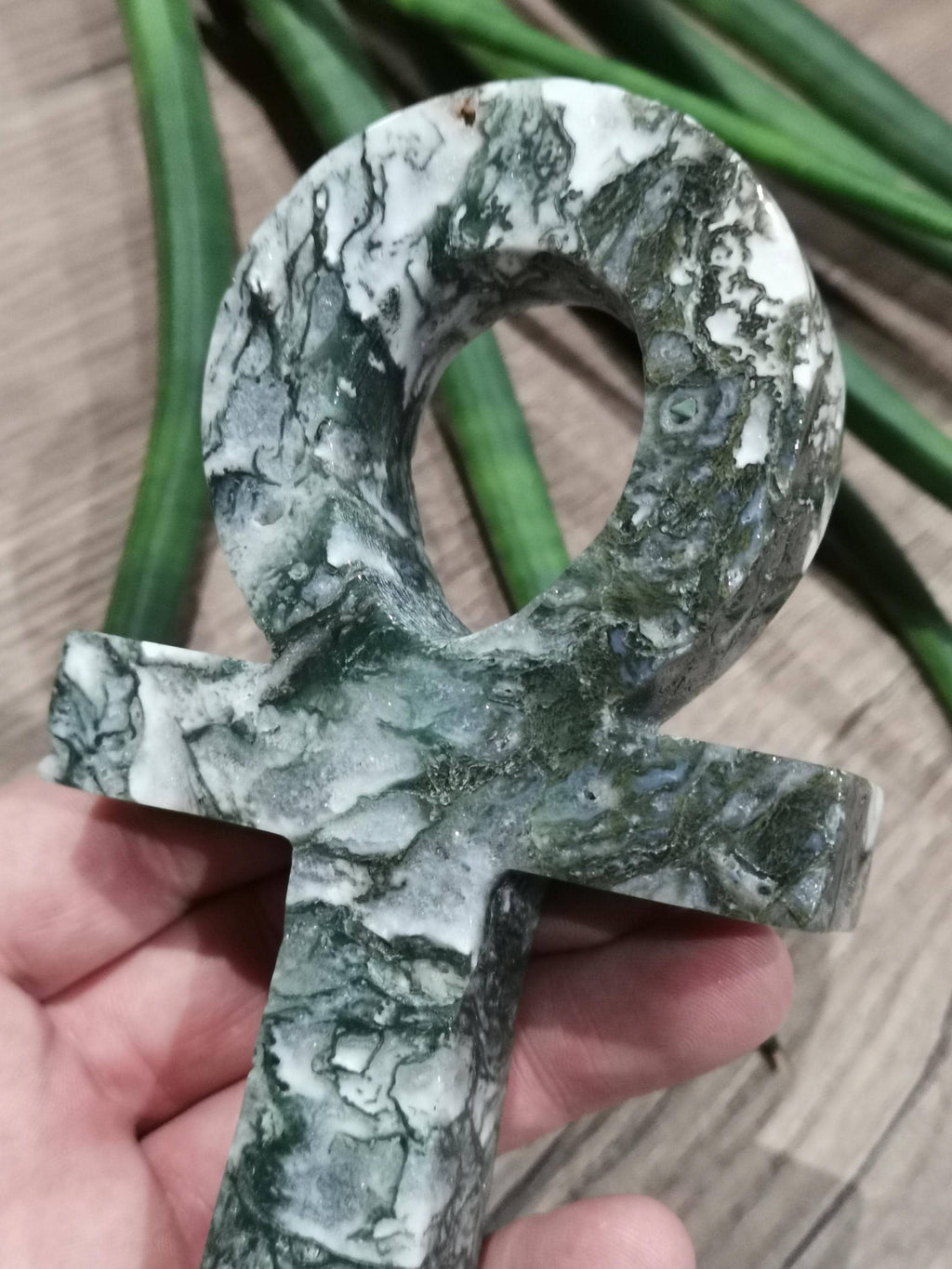 Groot Ankh-kruis van natuursteen, steen naar keuze