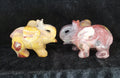 Elephant carved in JASPER MOKAÏTE stone, antique finish