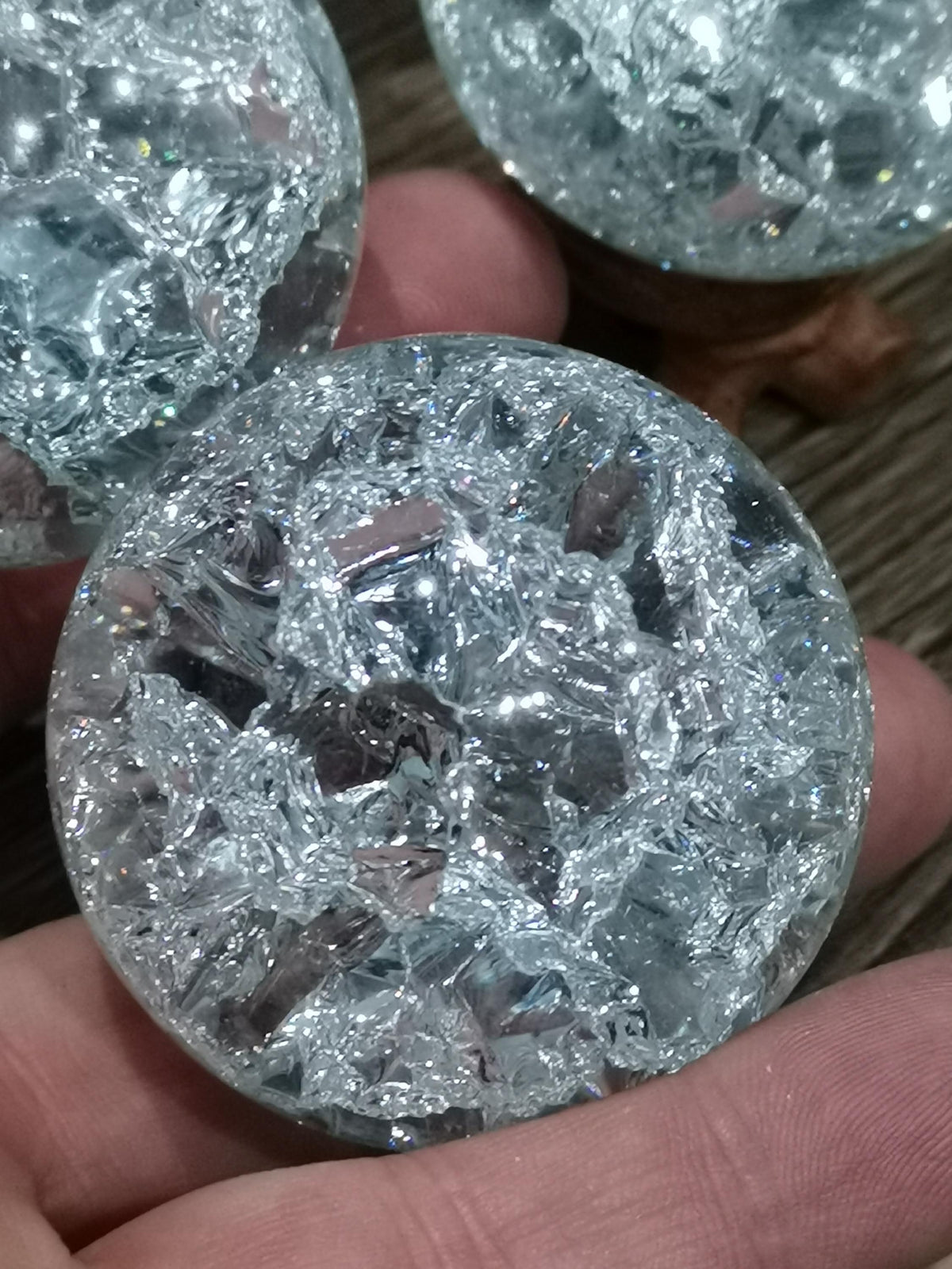Rock Crystal Quartz / Crackle Quartz / collector's sphere, meditation, recharging