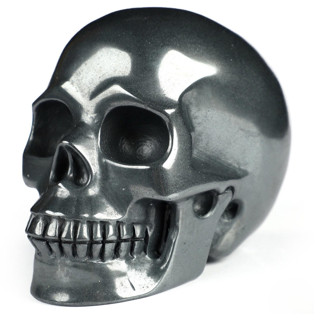 Hematyt rozmiar M, kamień żelazisty -> Rzeźba / Czaszka wyrzeźbiona z naturalnego kamienia, Memento Mori, medytacja, Feng Shui, Vanitas
