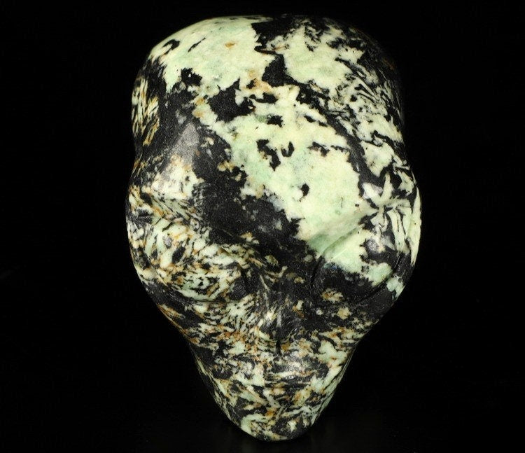 Jaspis genaamd FUIKWERK  , buitenaards  Roswell / verzamelobject van natuursteen / decoratie  Skull , Cranio , SchÄdel , Craneo