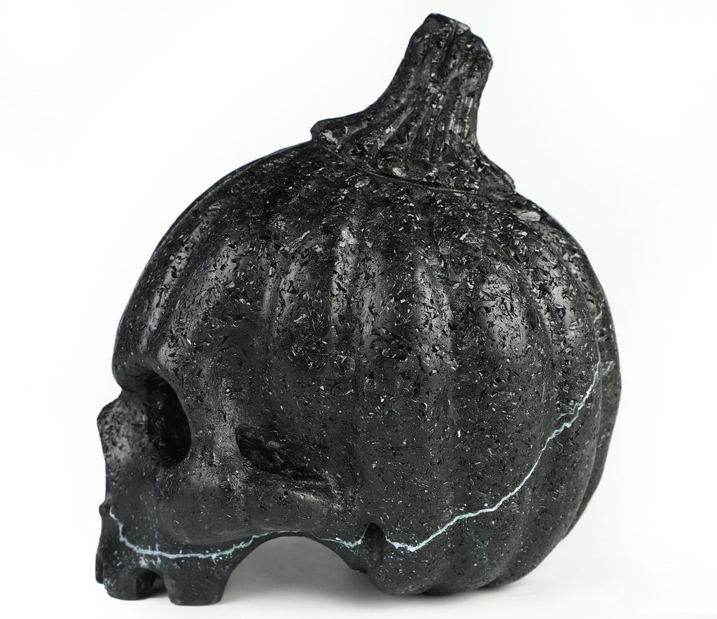 Pompoenkoppen in zwarte toermalijn · Natuurstenen sculptuur