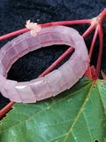 Quarzo rosa, perla rettangolare, pietra naturale dal bel colore omogeneo