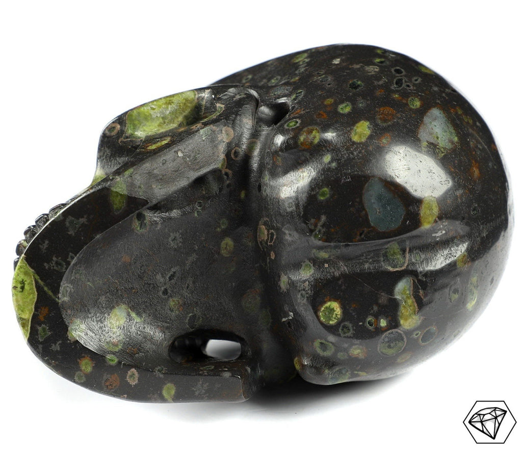 Crâne pierre naturelle JASPE PLUMITE    ,  Top qualité , Cranio , SchÄdel , SKULL Crystal Skull