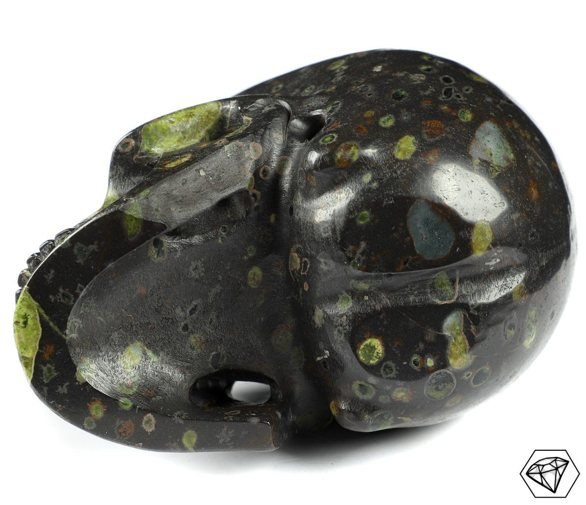 Crâne pierre naturelle JASPE PLUMITE    ,  Top qualité , Cranio , SchÄdel , SKULL Crystal Skull
