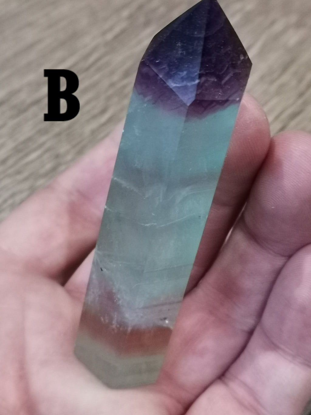 Green and purple fluorite – Choice of obelisk point - Natural crystal