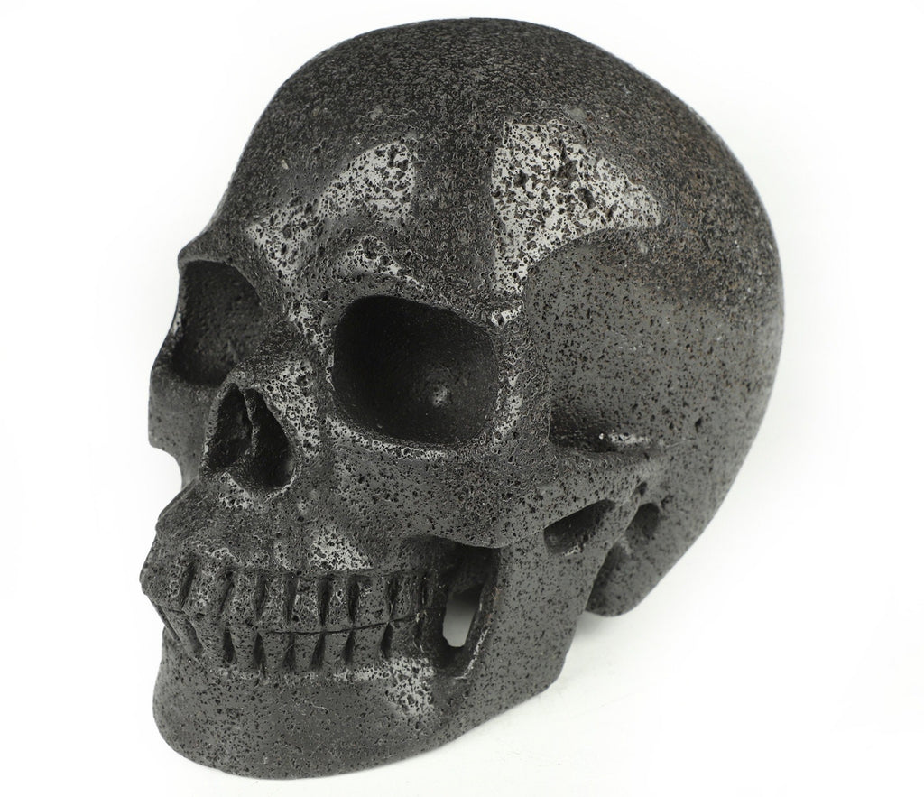 Pierre de Lave Chaude + Chouette / Crâne XXL / Pierre Volcanique de collection , Vanité , spiritualité