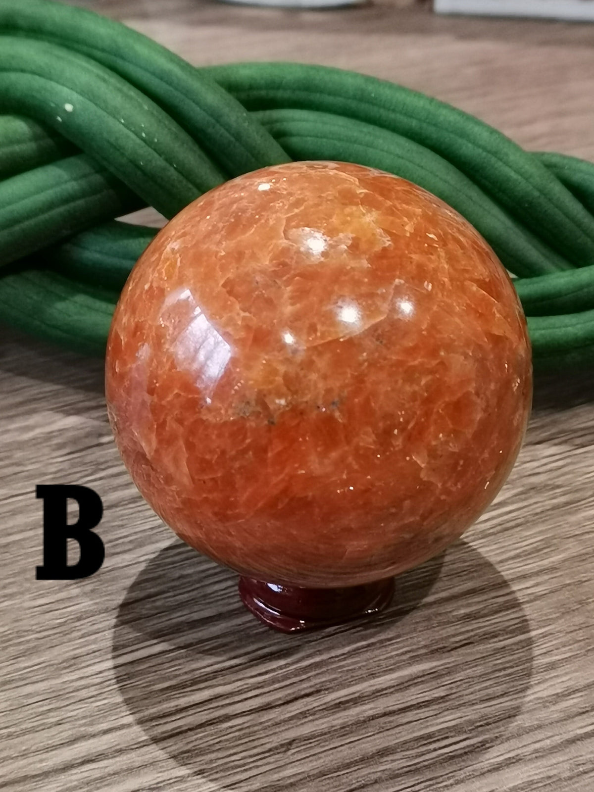Calcita naranja con inclusión de hematita, esfera a ELECCIÓN, decoración Zen / Feng Shui