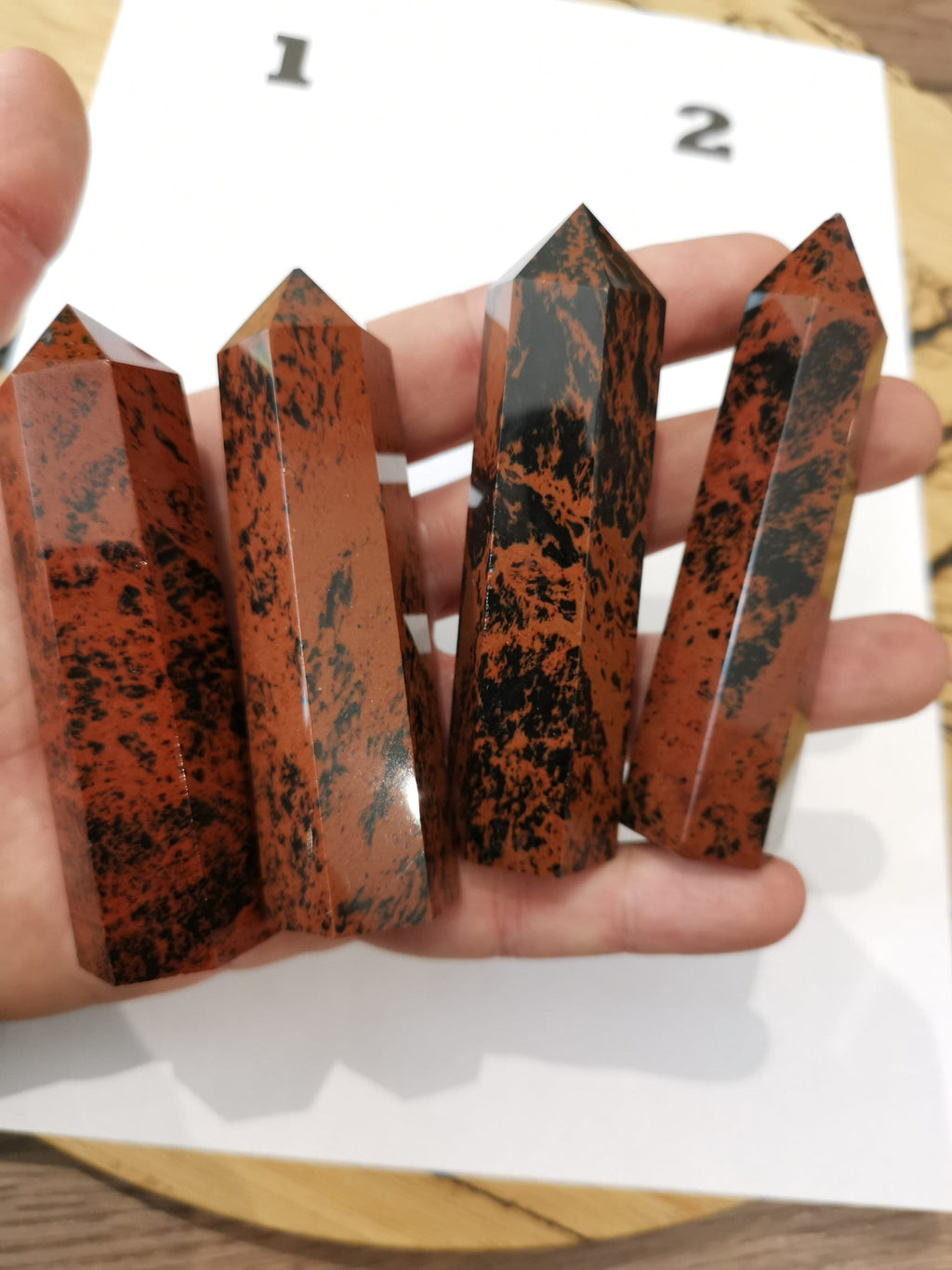 Obsidienne acajou « Mahogany » – Pointe obélisque au choix - Pierre naturelle