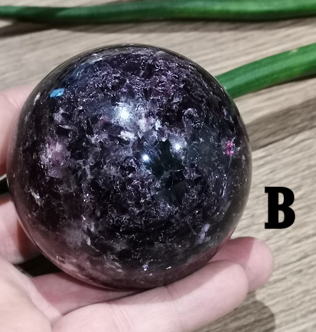 Mica Violet / Purple Mica , Lépidolite  AA+ /  SPHERE Au CHOIX Rare de Tanzanie