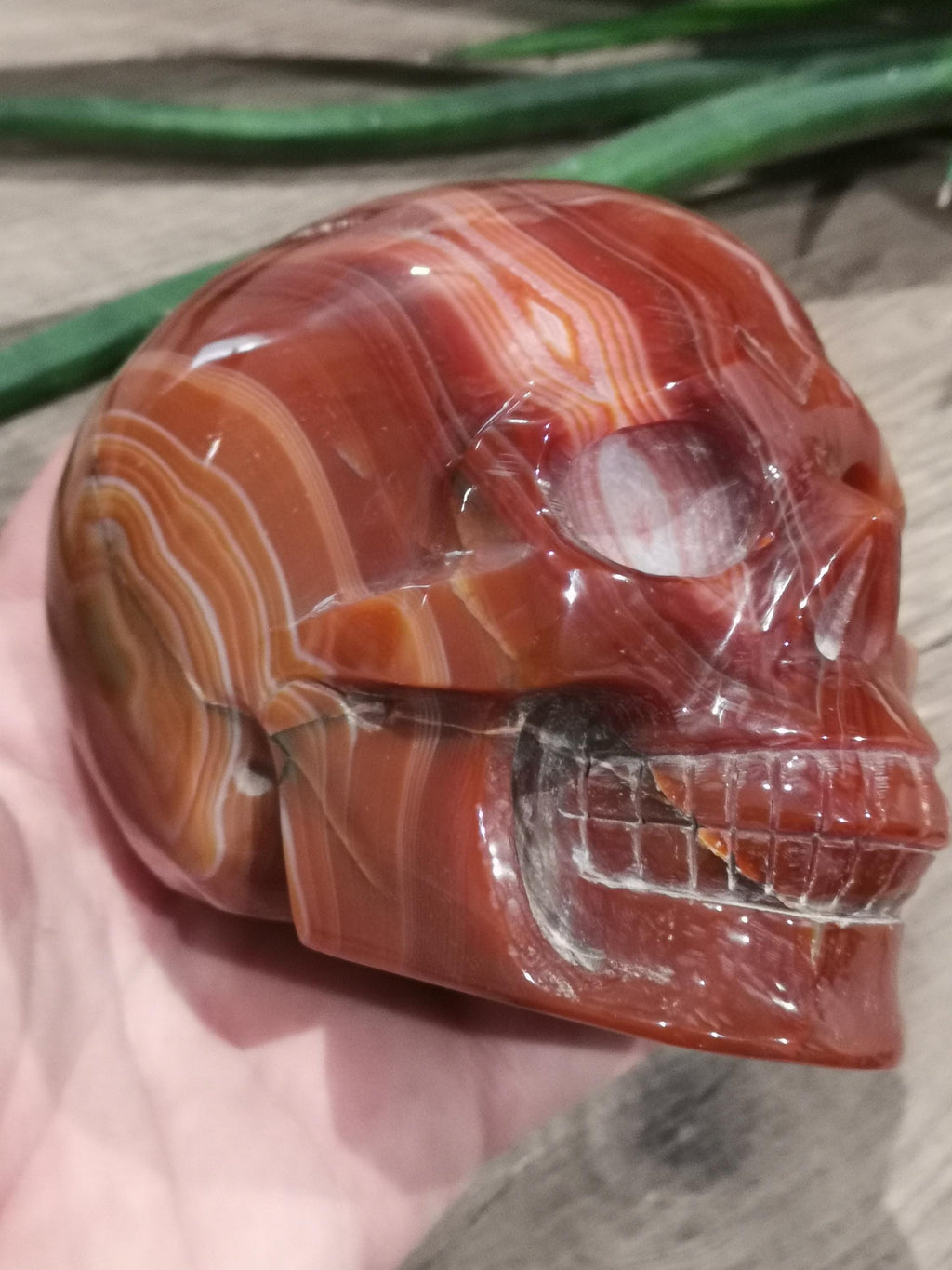 Carnelian Agate, Crystal Skull / 4 Inch Size , high quality / Lithotherapy / Cranio , SchÄdel , Cranio , Skull , reikin
