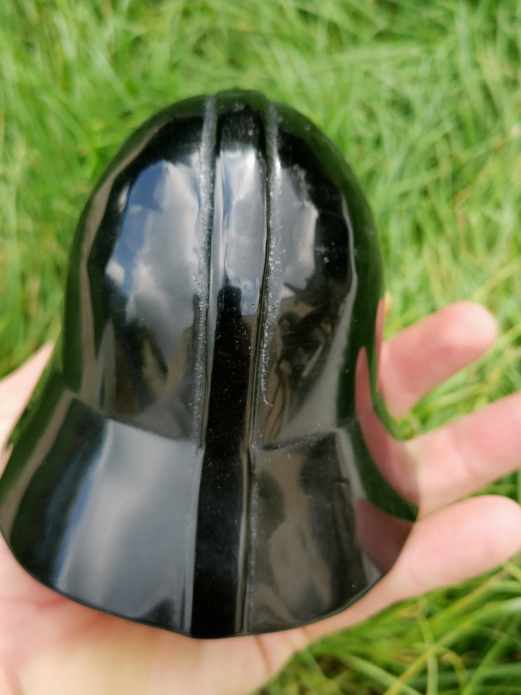 Testa di Darth Vader, scultura in ossidiana nera 1,338 KG / Collezione Star Wars