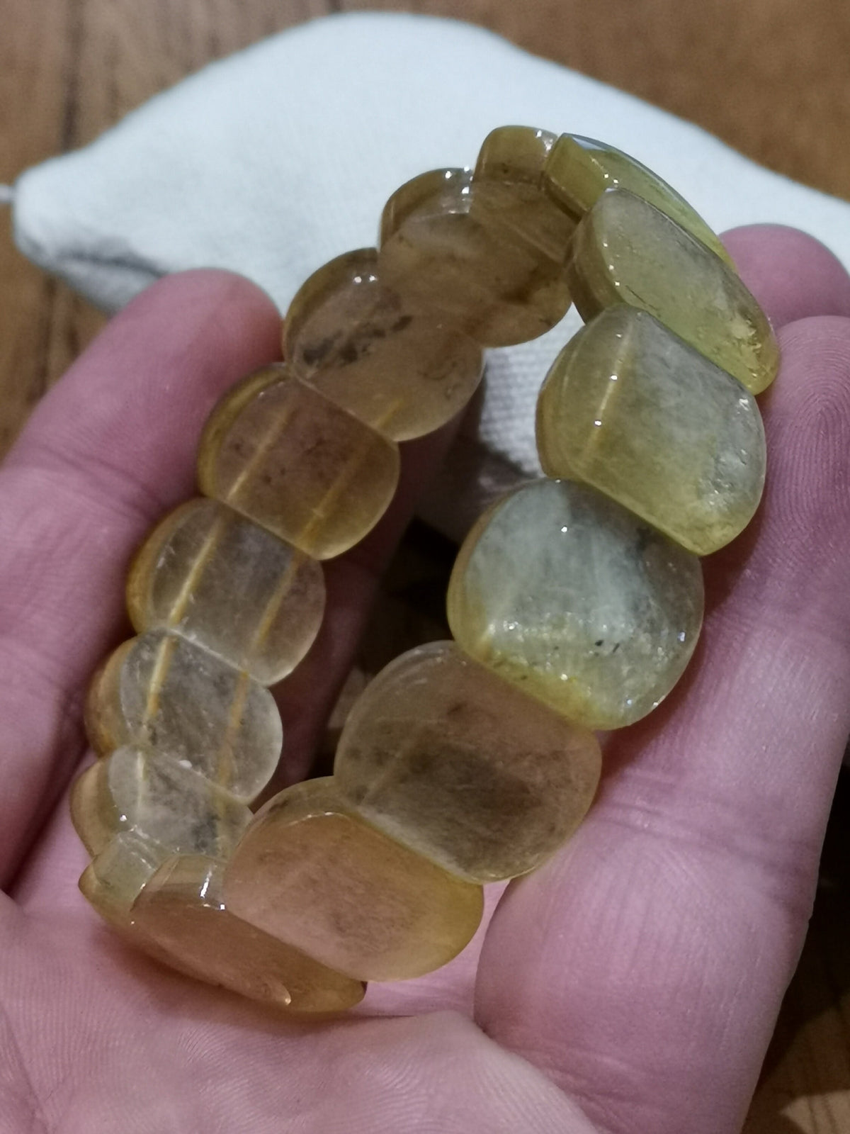 Bracciale lunghezza su misura /  Mica OR muscovite , Mica stellata della più alta qualità , / mica dorata