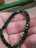 Fuchsite Green Mica, Forest Green, Custom-Made Bracelet of Your Choice, 6 mm Round Faceted Bead