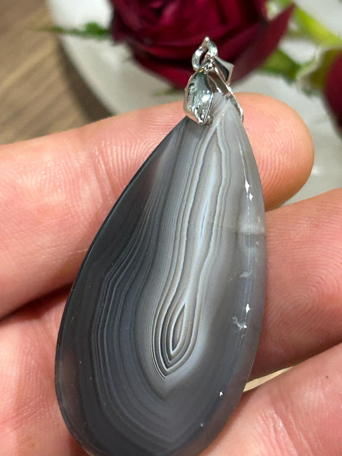 Botswanian agate drop pendant – 15 g