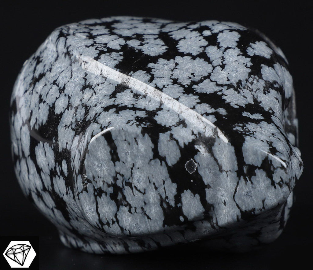 Obsidienne Flocon  /Crâne pierre naturelle de collection / décoration  Skull , Cranio , SchÄdel , Craneo Crystal Skull