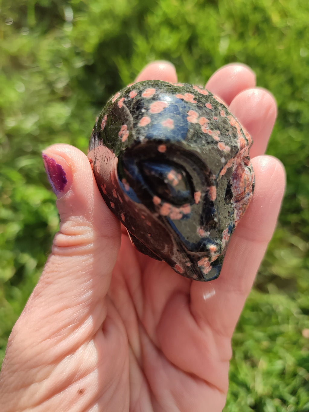 Obsidienne Flocon Marron  /Crâne pierre naturelle de collection / décoration  Skull , Cranio , SchÄdel , Craneo Crystal Skull