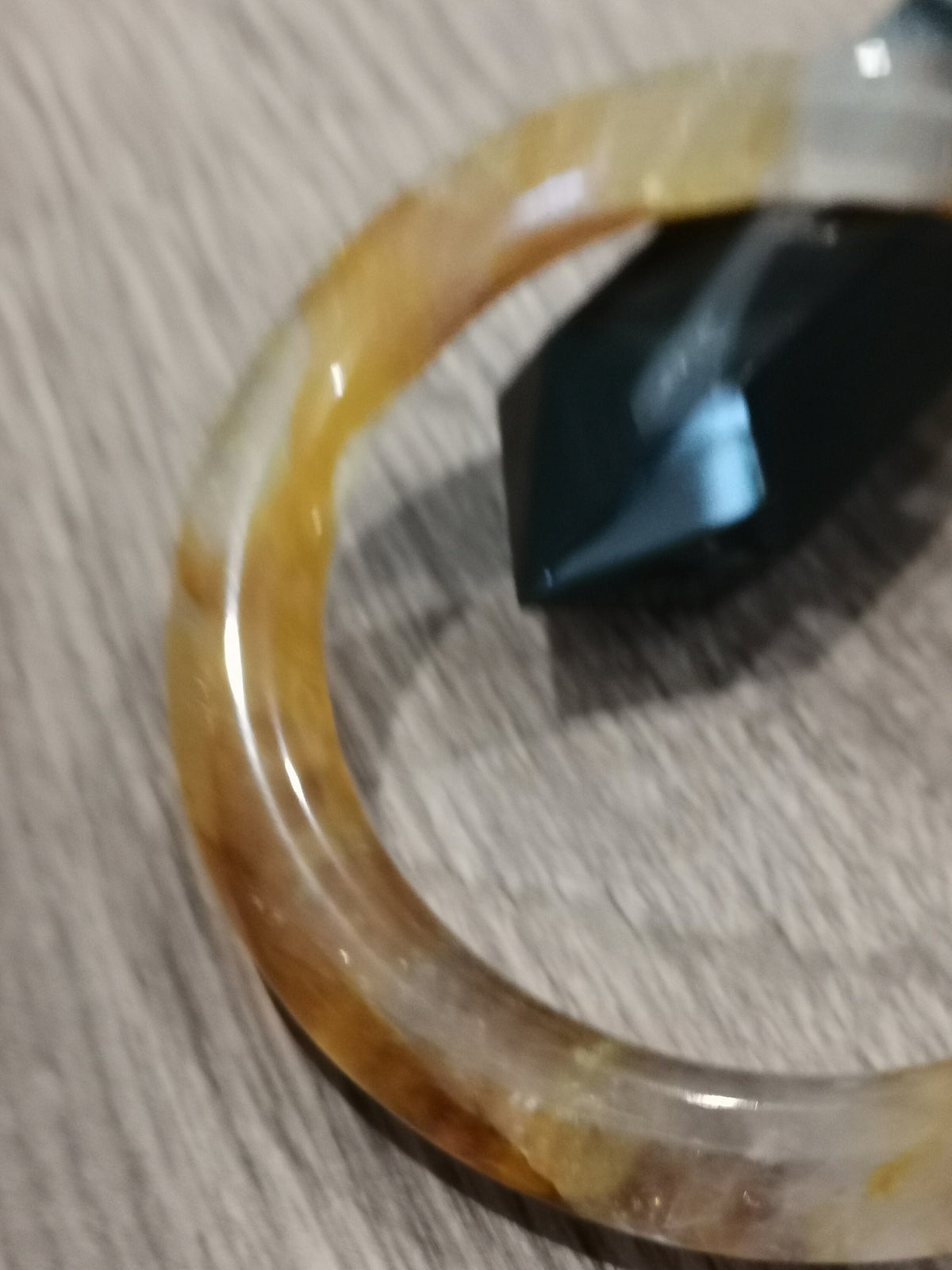 Quartzo Fogo Amarelo , Quartzo Golden healer ; Pulseira Rígida Diâmetro interior 61 mm