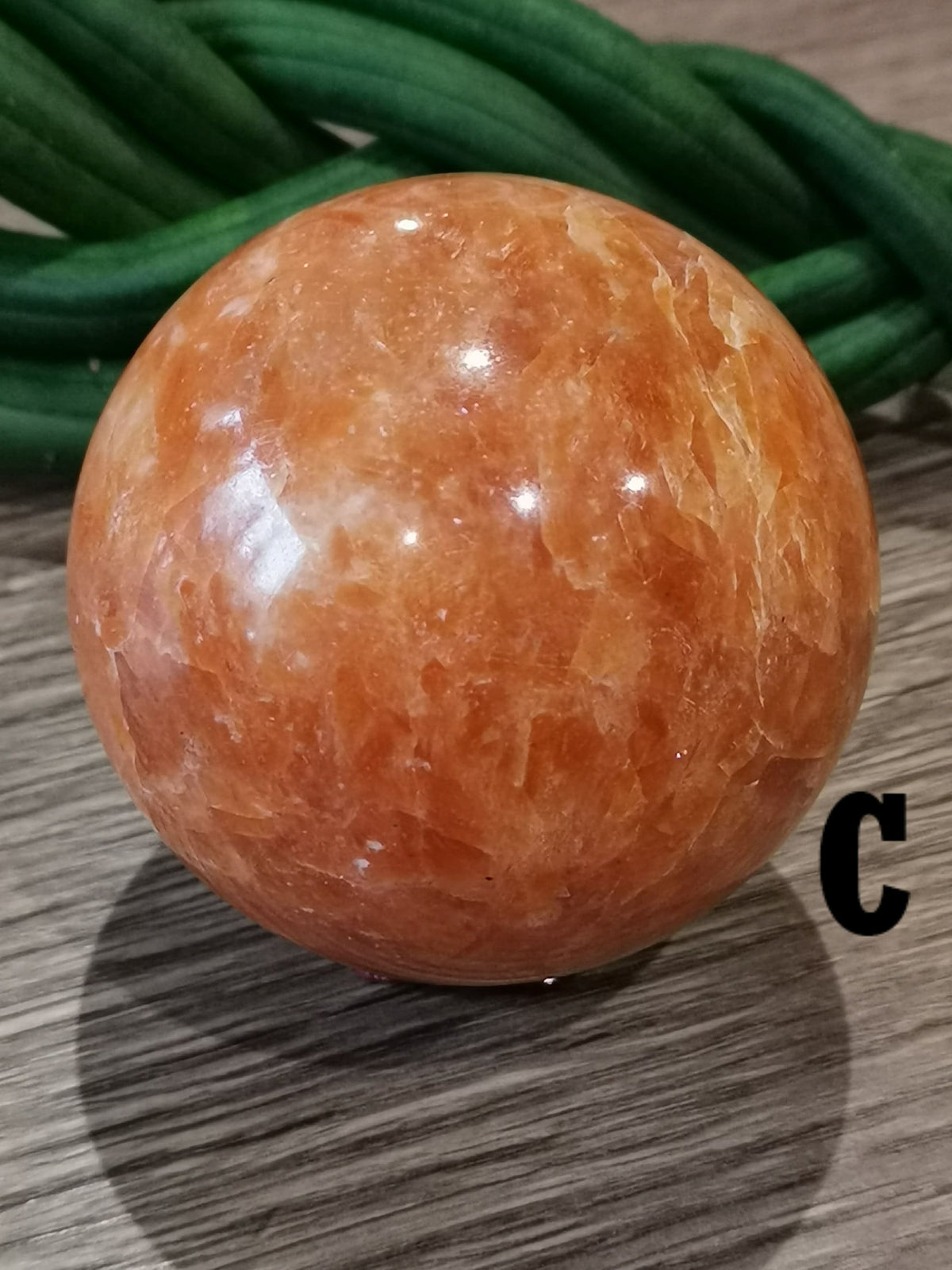 Calcita naranja con inclusión de hematita, esfera a ELECCIÓN, decoración Zen / Feng Shui