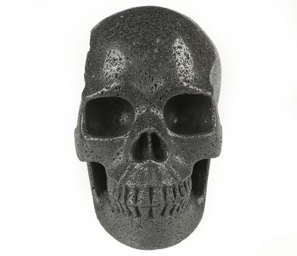 Pierre de Lave Chaude + Chouette / Crâne XXL / Pierre Volcanique de collection , Vanité , spiritualité