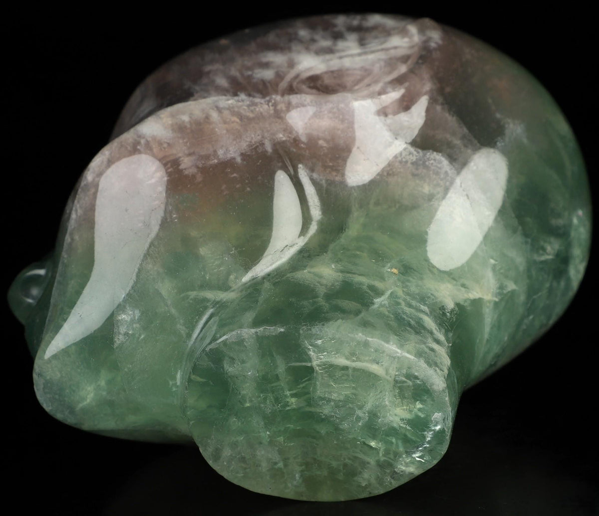 Sculptuur Elf , Fee , Avatar , Kristallen standbeeld van fluoriet uit Mongolië, Regenboogfluoriet