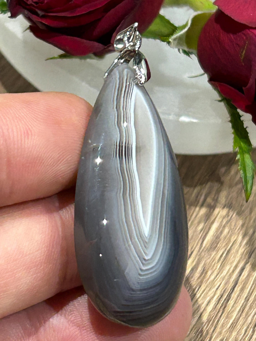 Botswanian agate drop pendant – 15 g