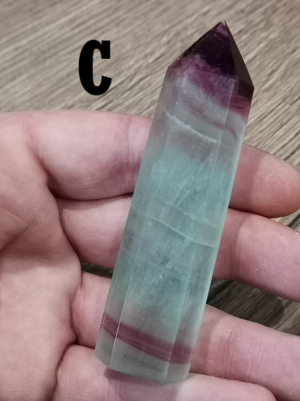 Green and purple fluorite – Choice of obelisk point - Natural crystal