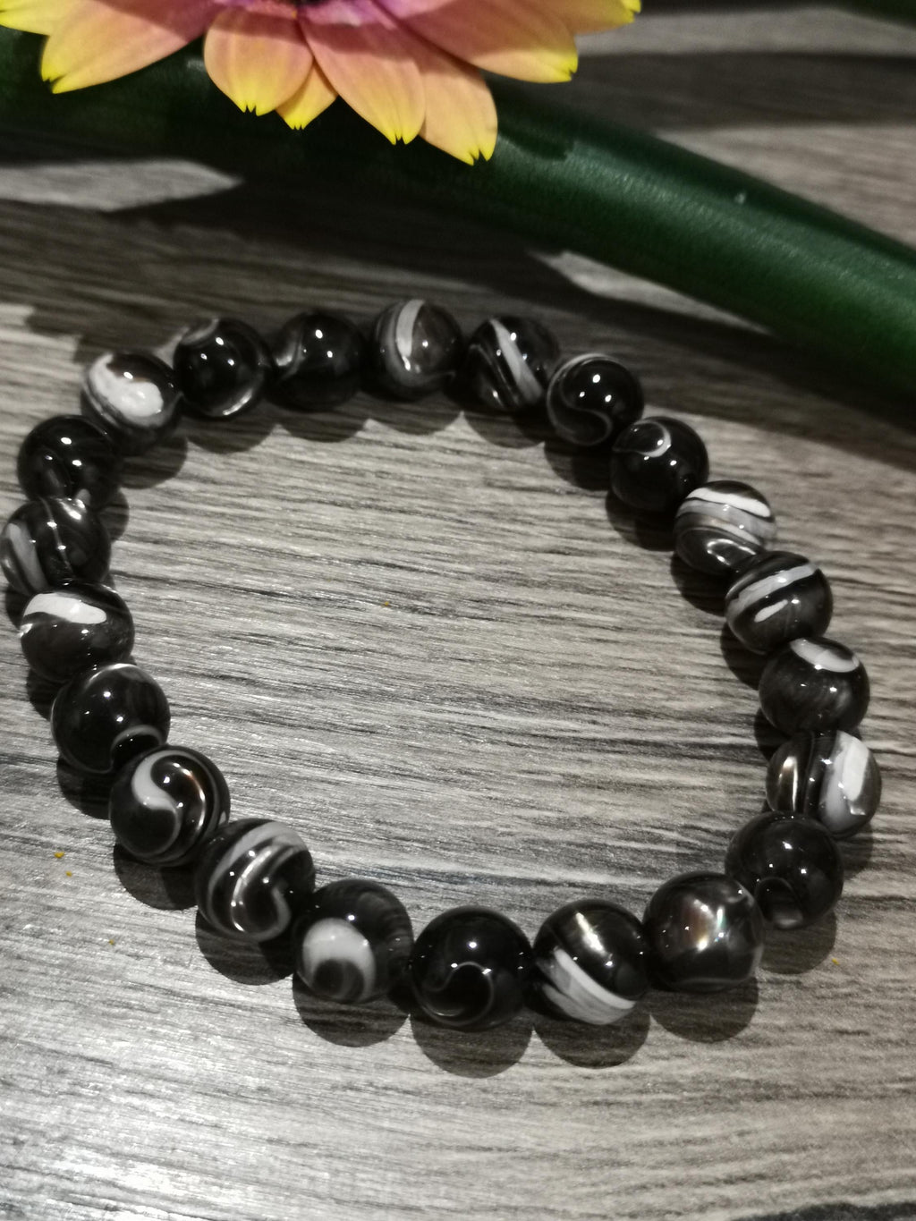 Coquillage Escargot Margarita Nouvelle trouvaille , Bracelet sur mesure au Choix  , Perle ronde de 8 Mm
