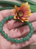 Grön brasiliansk aventurin  , Armband efter mått att välja  , Rund pärla 8 mm