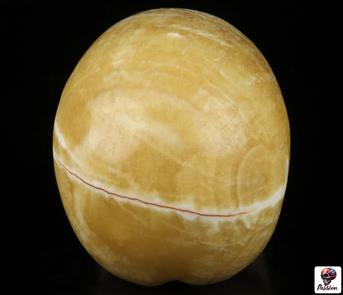 Schädel aus Naturstein ÖSTLICHER JASPER / Eastern Jasper / BÄNDERIGE KALZIT , Top-Qualität , Cranio , Schädel , SKULL