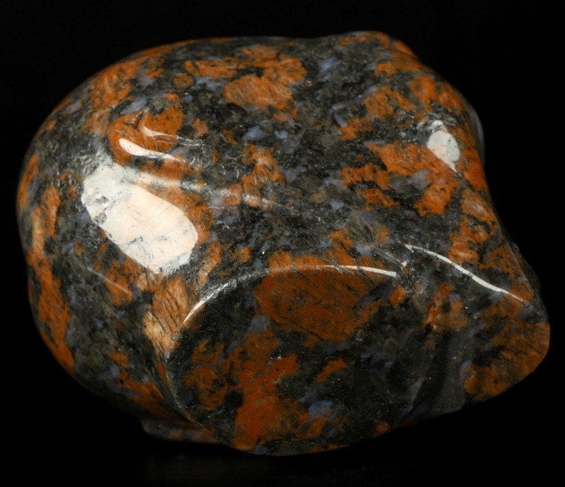 Bruin graniet, buitenaards hoofd -- > ALIEN Kristallen schedelcollectie / Lithotherapie / Meditatie / Crystal Skull Companion Star