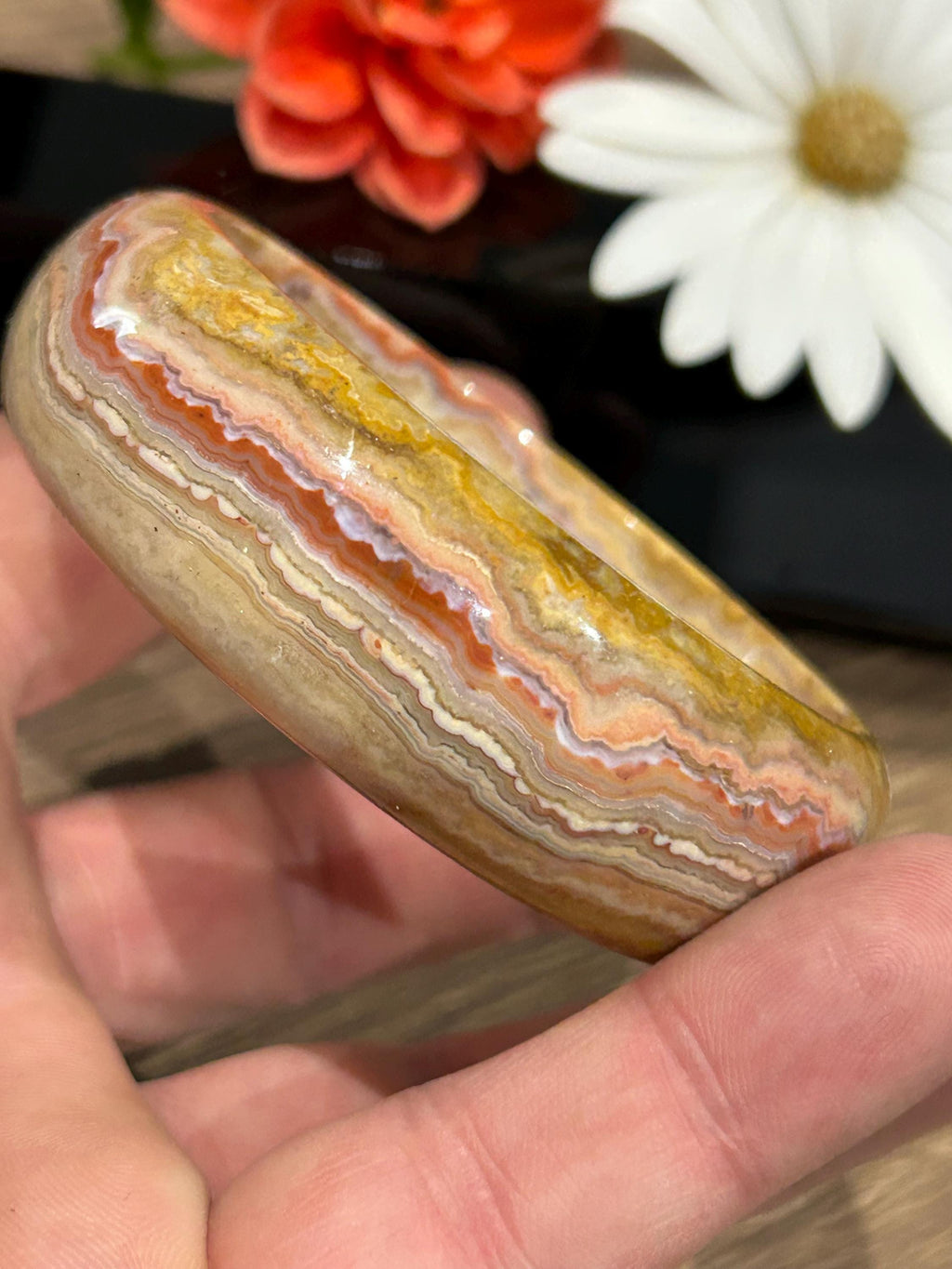 Crazy agat, crazy agat / Armband i natursten Nummer 2 , Diameter 60 mm