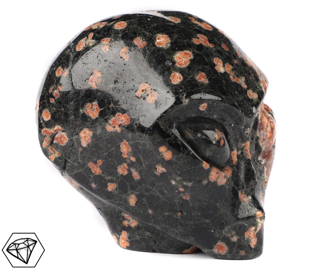 Obsidienne Flocon Marron  /Crâne pierre naturelle de collection / décoration  Skull , Cranio , SchÄdel , Craneo Crystal Skull