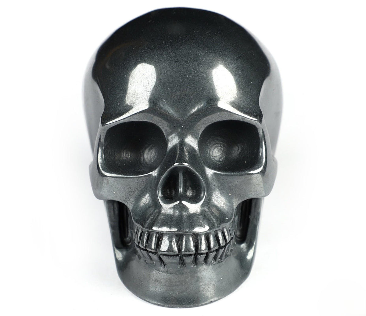 Hematyt rozmiar M, kamień żelazisty -> Rzeźba / Czaszka wyrzeźbiona z naturalnego kamienia, Memento Mori, medytacja, Feng Shui, Vanitas