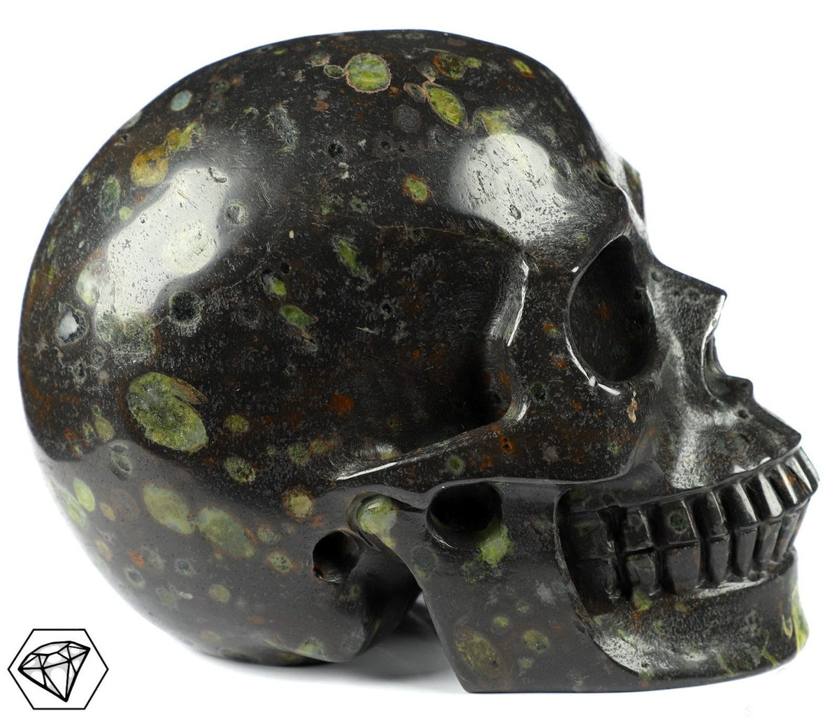 Czaszka z naturalnego kamienia JASPEK PLUMITOWY    ,  Najwyższa jakość , Cranio , SchÄdel , SKULL Kryształowa czaszka
