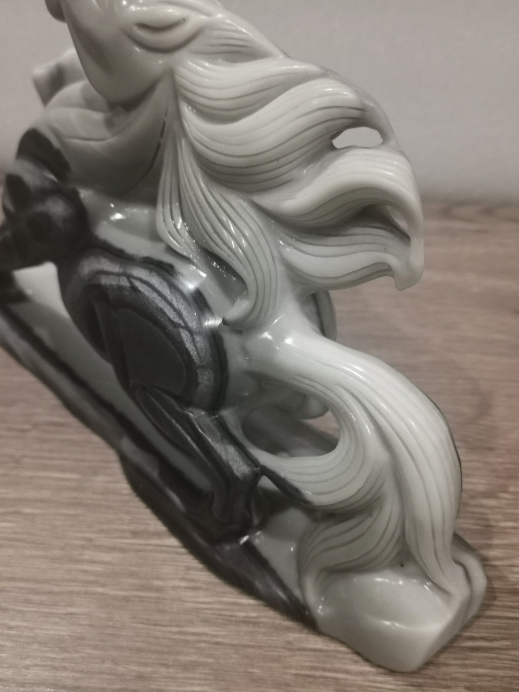 Magnifique Sculpture XL Cheval en Jaspe Rubané Asiatique