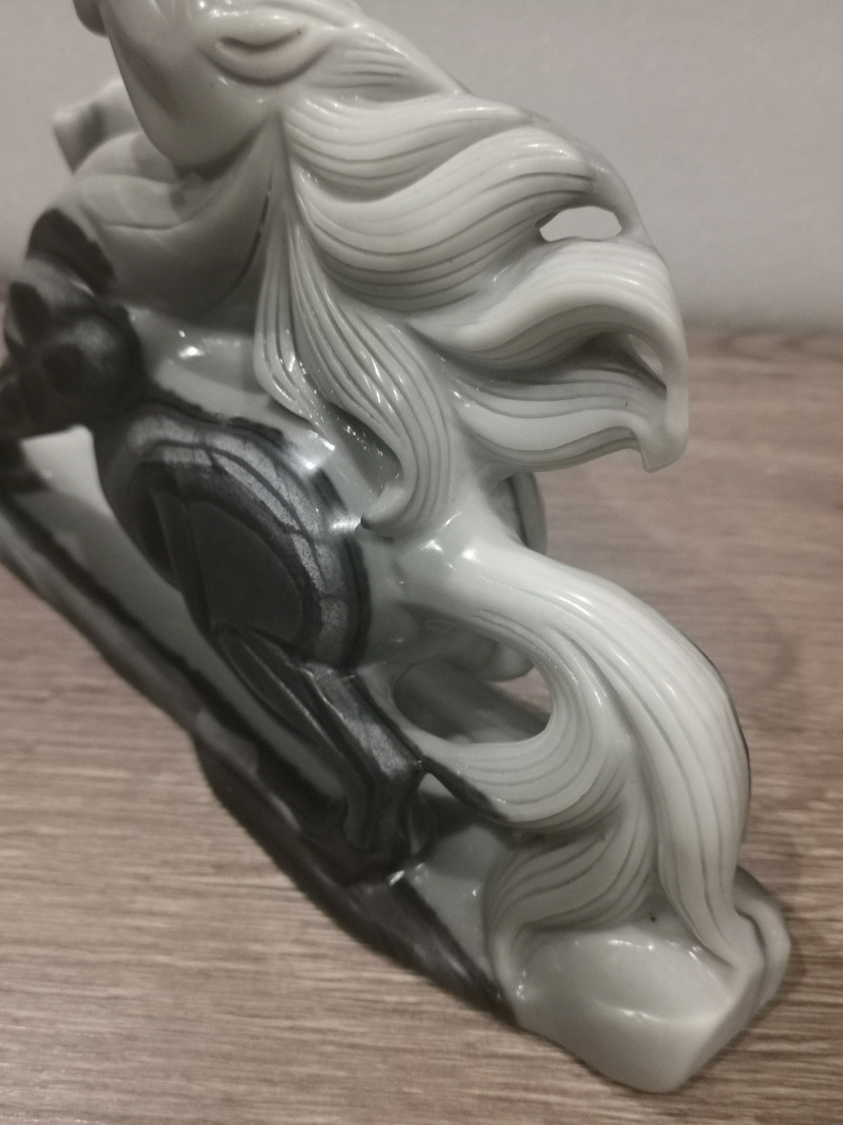 Magnifique Sculpture XL Cheval en Jaspe Rubané Asiatique