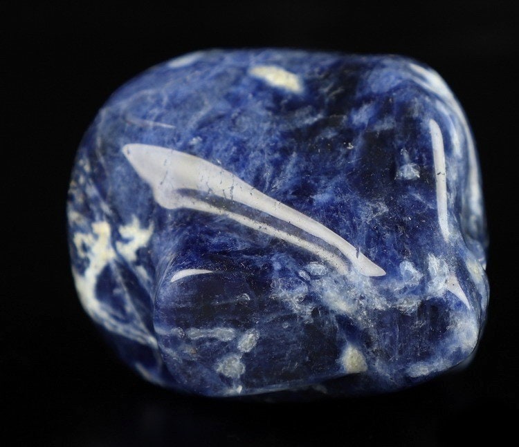 SODALITE Teschio alieno, minerale scolpito da collezione / REIKI Teschio, Cranio, SchÄdel, Cranio Teschio di cristallo