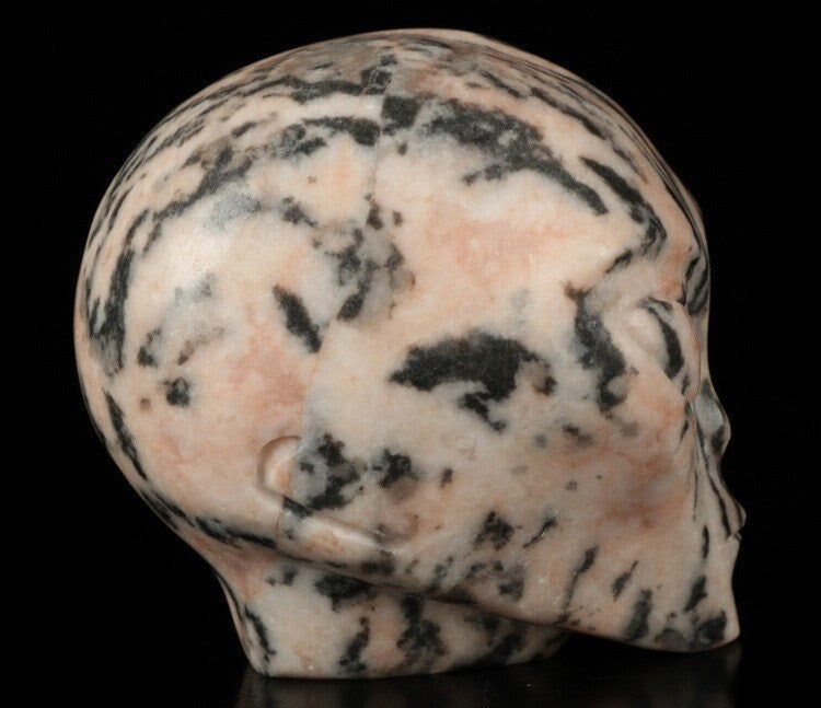 Stein rosa Aderung Grau / Pink Tiger ALIEN Roswell /Sammlerstück aus Naturstein / Dekoration Totenkopf , Cranio , Schädel , Craneo