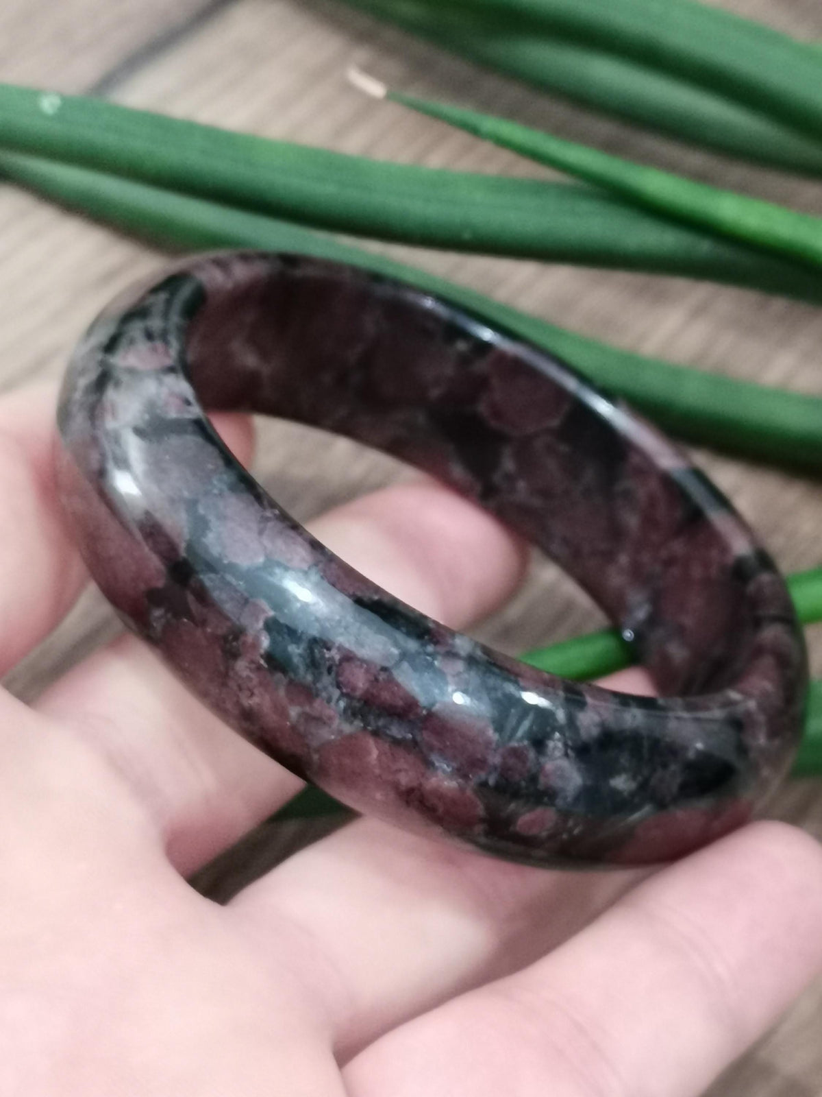 Granada almandina, pulseira rígida de 61 mm de diâmetro em pedra natural para litoterapia, minerais lapidados