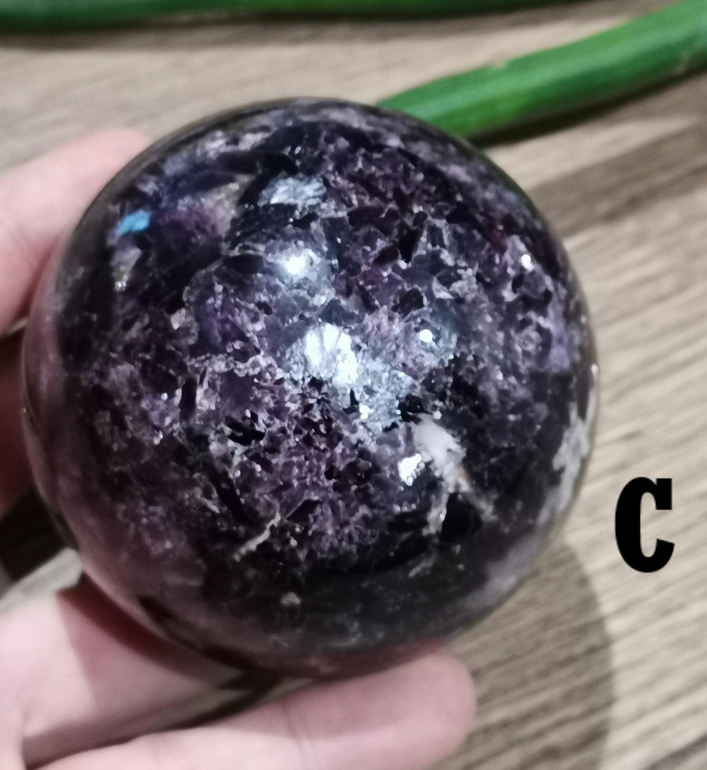 Mica Violet / Purple Mica , Lépidolite  AA+ /  SPHERE Au CHOIX Rare de Tanzanie