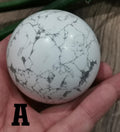 Howlite natural stone from the USA -> Collector's sphere / crystal healing YOUR CHOICE