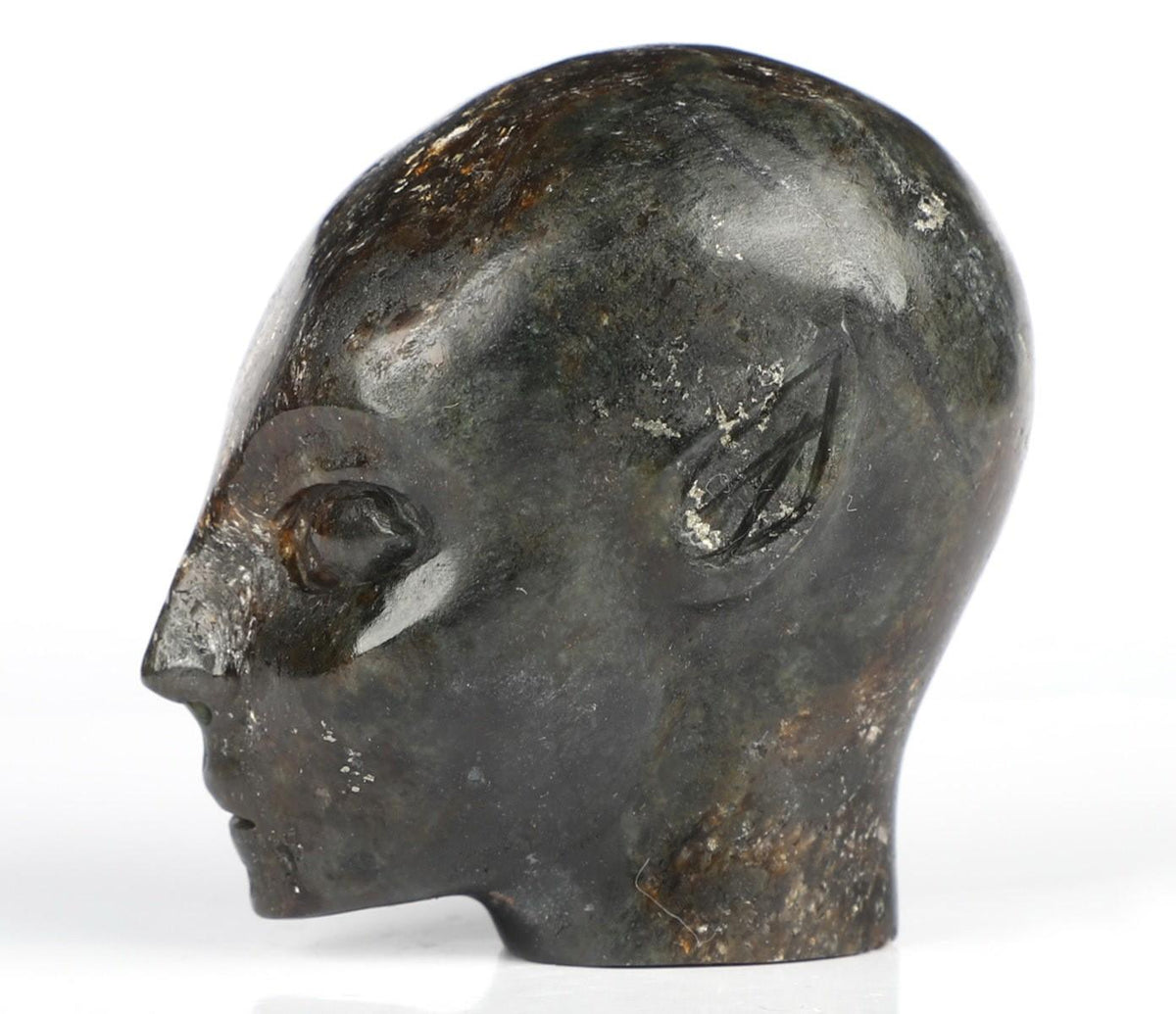 2" ELF / Fata / Avatar - Magnifico Granato della Corea , Cranio di Cristallo , scultura in pietra naturale , minerale intagliato, / Decorazione