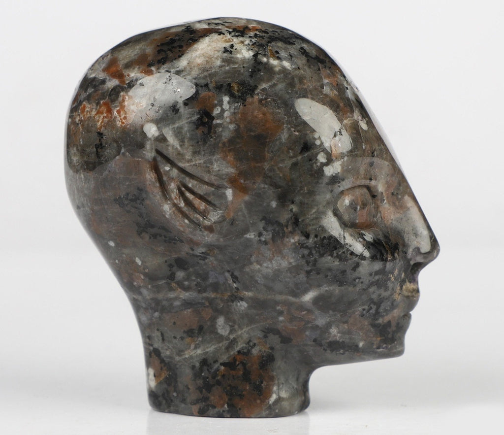 2" Yooperlite / Flamstone / Crâne de cristal de collection / Pierre précieuse /  Skull , Cranio , SchÄdel , Craneo
