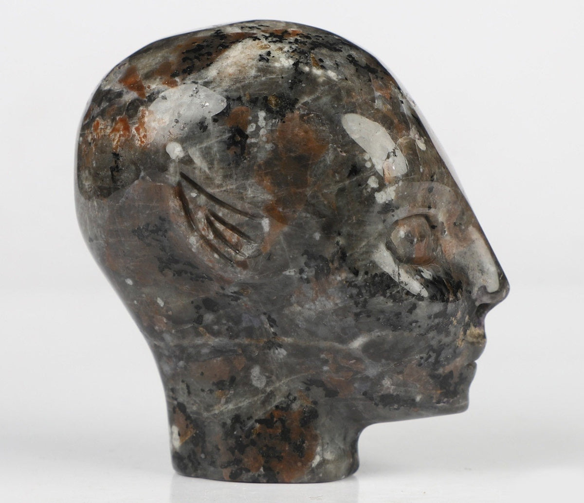2" Yooperlite / Flamstone / Crâne de cristal de collection / Pierre précieuse /  Skull , Cranio , SchÄdel , Craneo