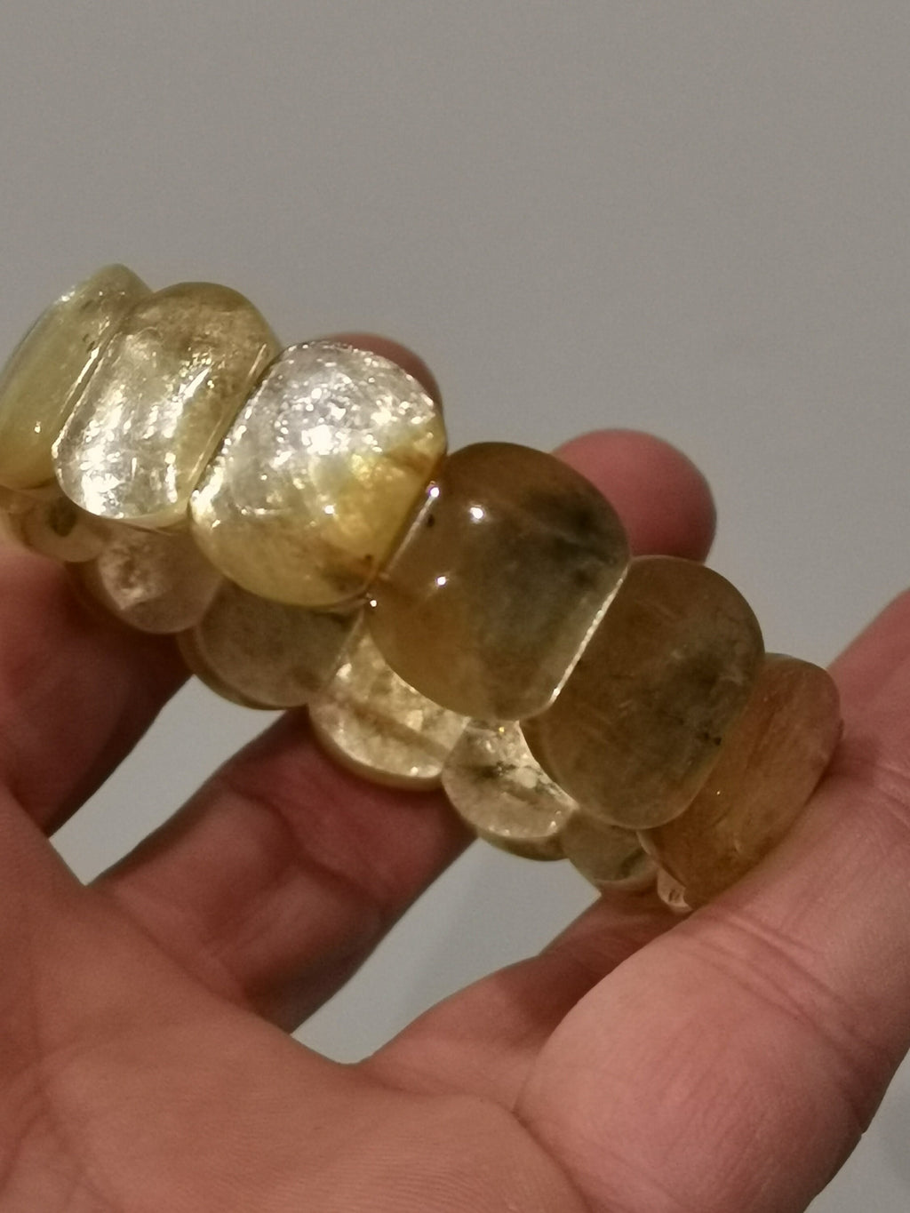 Bracciale lunghezza su misura /  Mica OR muscovite , Mica stellata della più alta qualità , / mica dorata