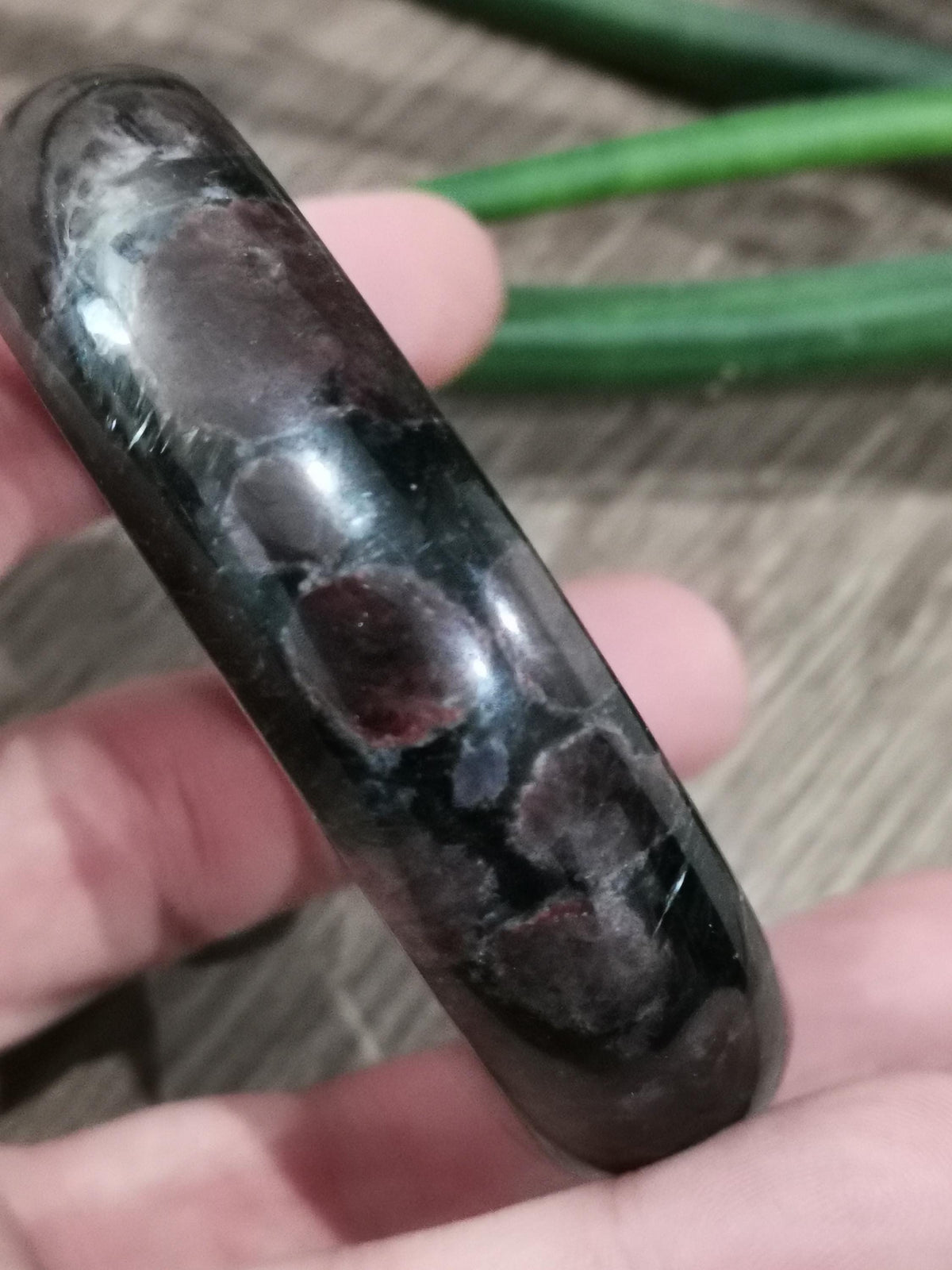 Granada almandina, pulseira rígida de 64 mm de diâmetro em pedra natural para litoterapia
