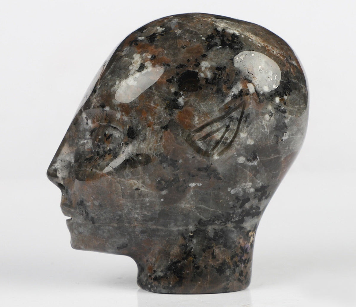 2" Yooperlite / Flamstone / Crâne de cristal de collection / Pierre précieuse /  Skull , Cranio , SchÄdel , Craneo