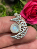Colgante de luna en plata 925 y piedra lunar – 4 g
